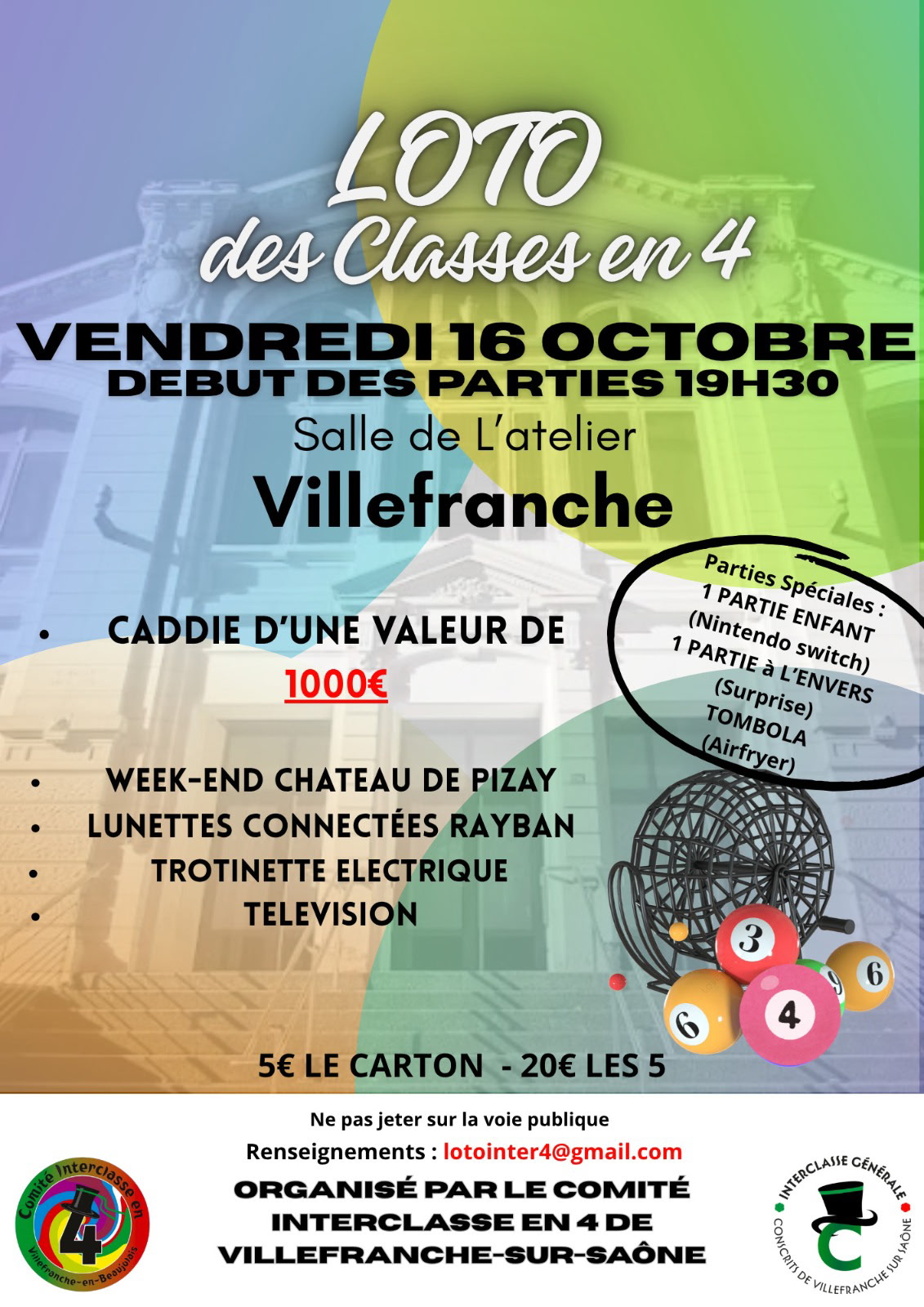Flyer Super LOTO des classes en 4