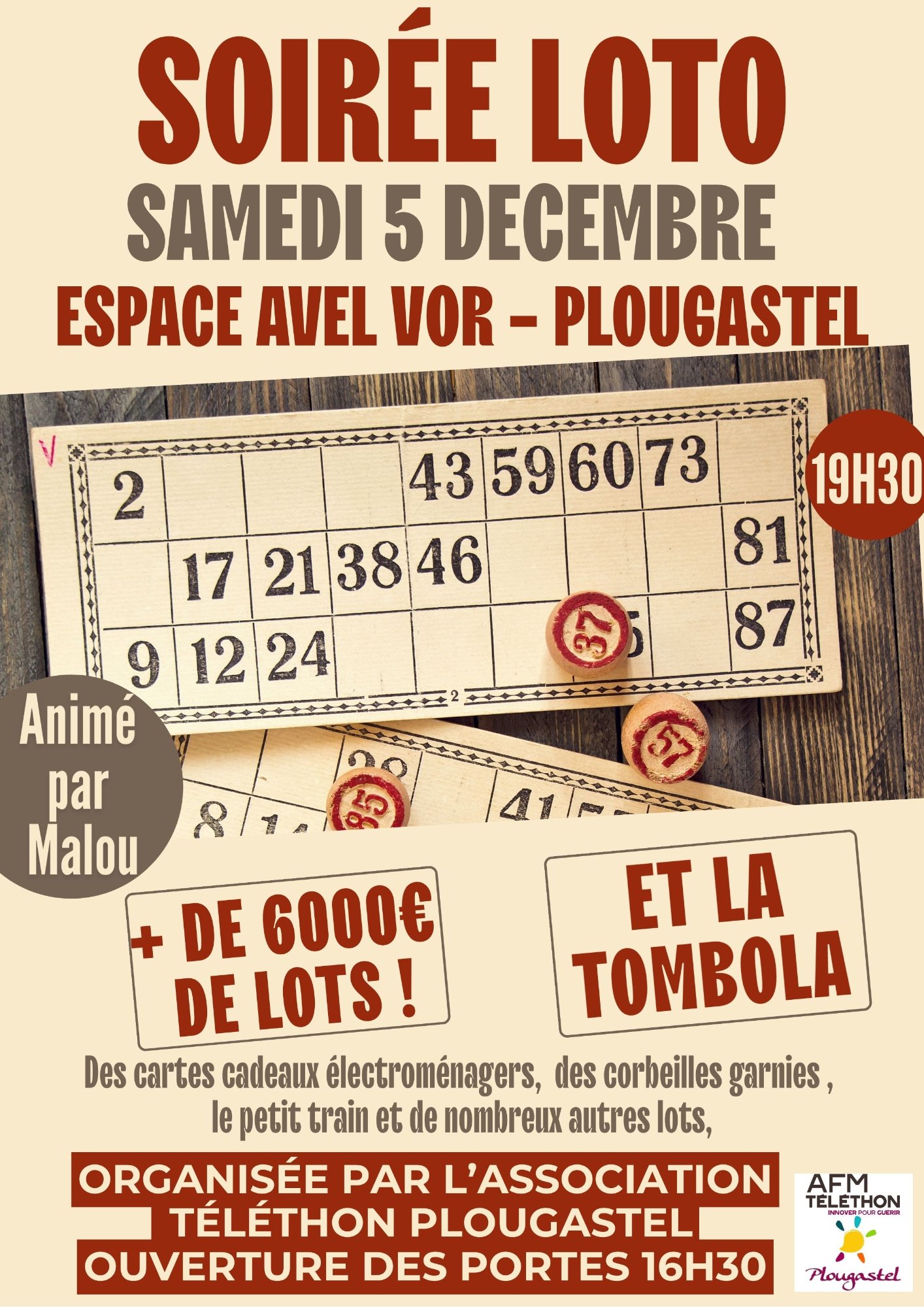 Flyer Soirée Loto Téléthon