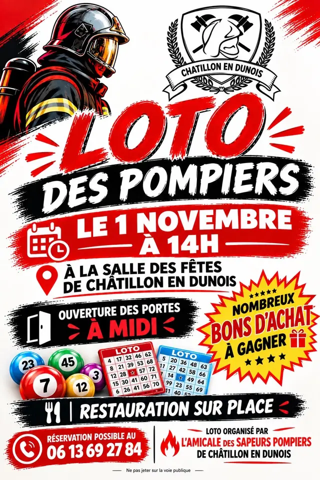 Flyer Loto des Pompiers